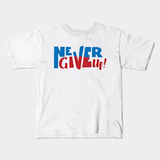 Never give up vector motivational quote. Hand written lettering Kids T-Shirt